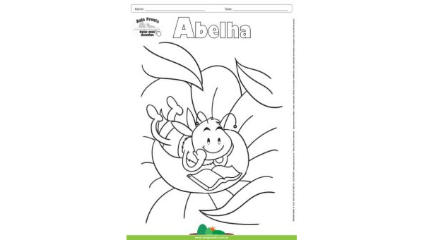 Desenho para Colorir – Animais - Abelha